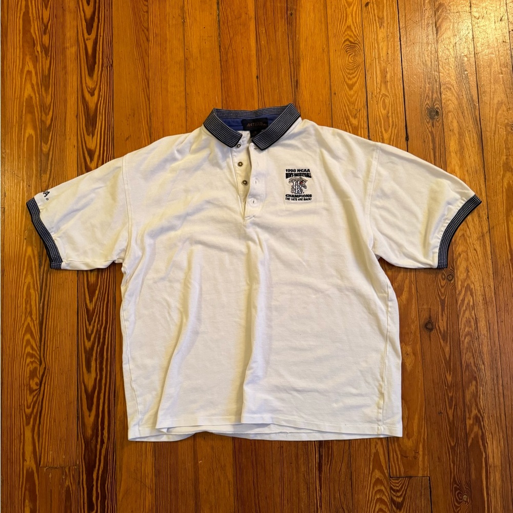 Vintage XL White Kentucky Polo